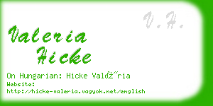 valeria hicke business card